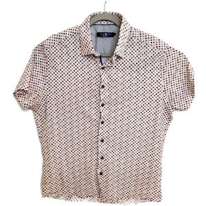 Stone Rose Shirt Mens Large‎ Short Sleeve Button Up Print Casual Summer Top